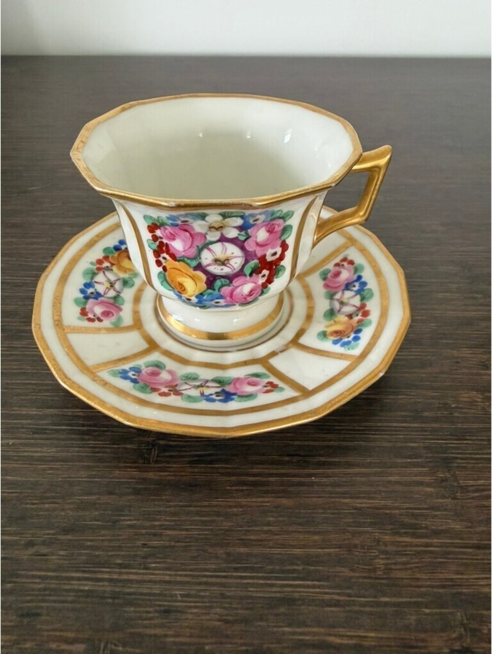 A Schmidt & Son, New York Tea Cup & Saucer